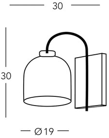 Kolarz A1352.61.Gr - Nástenná lampa NONNA 1xE27/60W/230V dub/biela/šedá