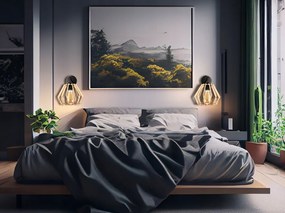 Drevená nástenná lampa čierna LED nad zrkadlo E27 drevená nástenná lampa