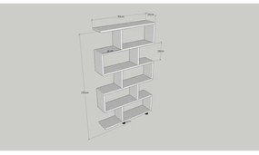 Knižnica ELIF 156x90 cm biela