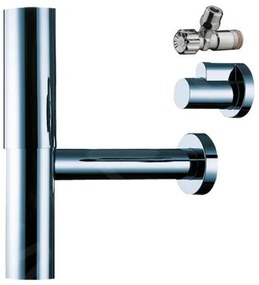 Hansgrohe Sifóny, designový sifón Flowstar s rohovými ventilmi, chrómová, HAN-52120000