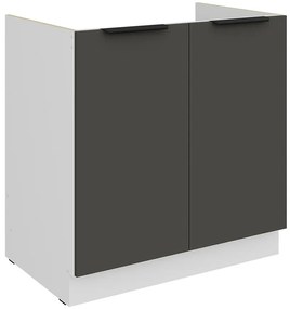 Kuchynská skrinka Aria-Gr/Wh Anti Fingerprint 80zl 2f Bb