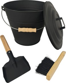 Vedro na popol s kefou a lopatou 10l RD52571
