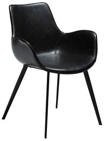 HYPE ČALÚNENÁ STOLIČKA S PODRÚČKAMI vintage black/black