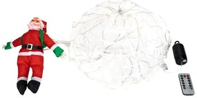 Aigostar - LED vonkajšia vianočná dekorácia LED/3xAA IP44 Santa Claus