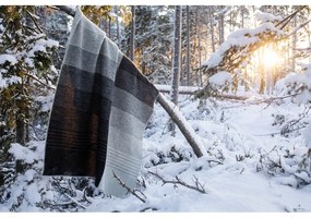 Vlnená deka Kaamos 100x150, čierna / Finnsheep