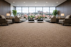 Associated Weavers, Koberec metráž Medusa 33, na mieru, šíře 4m, béžová, ab (mriežka), chodba / predsieň