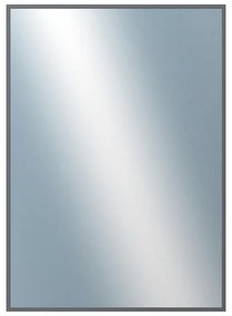 DANTIK - Zrkadlo v rámu, rozmer s rámom 50x70 cm z lišty Hliník platina (7003019)