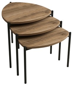 Konferenčný stolík Lenny Walnut, 3 ks