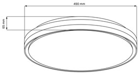 LED Stmievateľné kúpeľňové stropné svietidlo CASSANDRA LED/72W/230V IP44 + DO