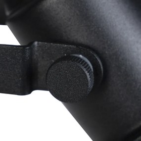 Priemyselná stojaca lampa čierna so zlatom 1-svetlo - Tommy