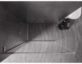 Mexen Kioto-F L, sprchová zástena s rámom 105 x 202 cm, 8 mm číre sklo, chrómový profil, 800-105-174-01-00