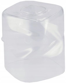 BERGE LED luster stropné svietidlo 5xE27, skladací, priehľadný sklenený štvorec