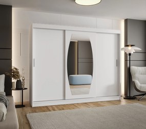 Šatníková skriňa 250 cm Rosaria (biela). Akcia -20%. Vlastná spoľahlivá doprava až k Vám domov. 1126309