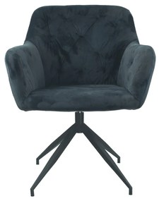 Kondela Otočná stolička, tmavosivá Velvet látka/čierna, VELEZA NEW 112164