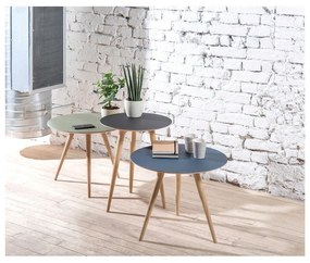 Odkladací stolík z dubového dreva s čiernou doskou Gazzda Arp, ⌀ 55 cm