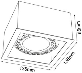 Brosline 1271 - Bodové svietidlo CAGE 1xGU10/18W/230V čierne