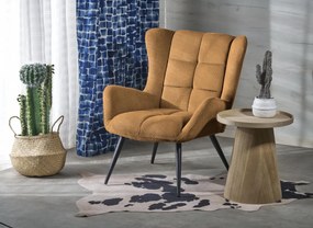 Designové křeslo Byron hořčicové