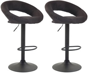 2x Barová stoličkaOlinda - látka, čierny rám - tmavo sivá