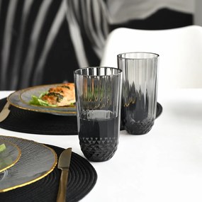 Pohár z dymovo zafarbeného skla, 345 ml, L