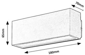 Rabalux MATARO LED vonkajšie nástenné svietidlo 77075