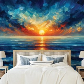 Fototapeta dramatický západ slnka nad oceánom