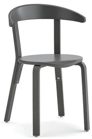 Drevená stolička LINUS, výška sedadla, 450 mm, breza, dyha - šedá