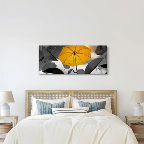 Obraz žltého dáždnika (120x50 cm)