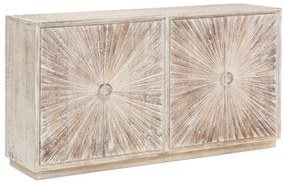 furniture-nabytek.cz - Masívna komoda Zambie z mangového dreva, voskovaná, biela – 163×41×87 cm