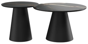Konferenční stolek Margos 66 cm černý/mramor II