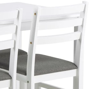 Sada jedálenského stola a 4 ks stoličiek EMILY biela