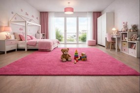 Vopi, Kusový koberec Eton ružový 11, 140x200, ružová, chodba / predsieň