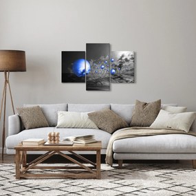 Obraz tmavo modrých gulí (90x60 cm)