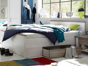 Posteľ Luca 160x200 cm, bielená pínia