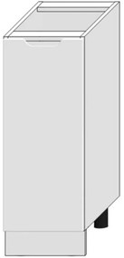 Kuchynská skrinka Zoya D30 Pl Biely hrášok / Biely