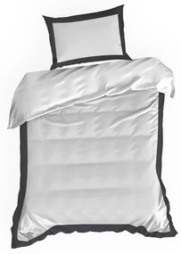 Dekorstudio Exkluzívne posteľné obliečky LAURA - biele s čiernym lémom Rozmer posteľných obliečok: Šírka x Dĺžka: 220x200cm + 2 ks 70x80 cm