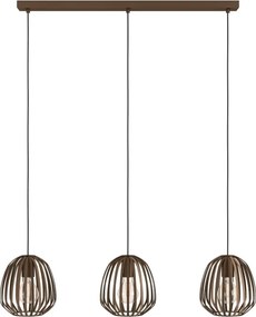 Eglo 901098 - Závesný luster na lanku ESPINAL 3xE27/40W/230V bronzový