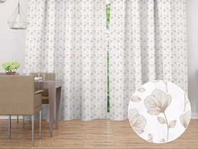 Biante Bavlnený záves Sandra SA-252 Béžové poľné kvety 130x140 cm