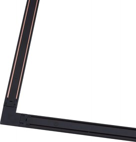 Moderný koľajnicový systém čierny 1-fázový 400 cm - Magnetic