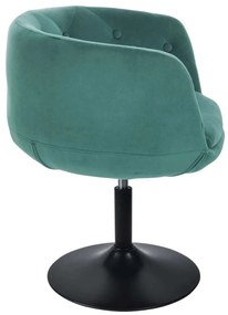 LuxuryForm DESIGN Kreslo MONTANA VELUR na čiernom tanieri - zelené
