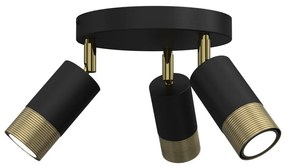 Bodové svietidlo LINK 3xGU10/8W/230V čierna/mosadz