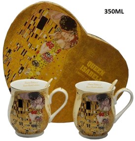 Set 2 ks hrnčekov 350 ml Gustav Klimt  The Kiss, Queen Isabell, 209202 ()
