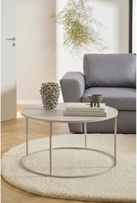 Sivý oceľový okrúhly konferenčný stolík ø 80 cm Seaford – Actona