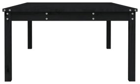vidaXL Záhradný stolík čierny 121x82,5x45 cm borovicový masív-