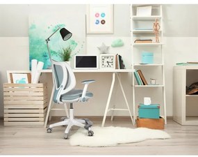 BONTEC Detská stolička, výškovo nastaviteľná, modrá sieťovina, KA-C806 BLUE Farba: Šedá