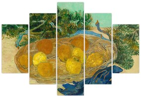 Obraz - Vincent van Gogh, Still Life of  Oranges and Lemons with  Blue Gloves, reprodukcia (150x105 cm)