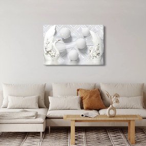 Obraz - Zlatá labuť na vode (90x60 cm)