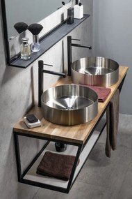 Sapho Sapho, AURUM nerezové umývadlo, 55x42cm, vrátane výpuste, nerez mat, AU402