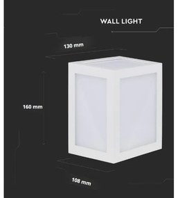 LED Vonkajšie nástenné svietidlo LED/12W/230V 3000K IP65 biela