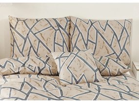 Svetlohnedé 6-dielne obliečky na jednolôžko z mikrosaténu 140x200 cm Marco – My House