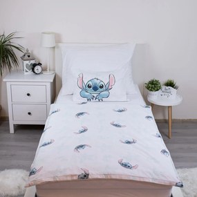 Jerry Fabrics Obliečky do postieľky  100x135 + 40x60 cm - Lilo and Stitch "White Star"